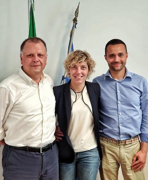 L'assessore FVG alle Finanze, Barbara zilli, in vista al Comune di Tarcento